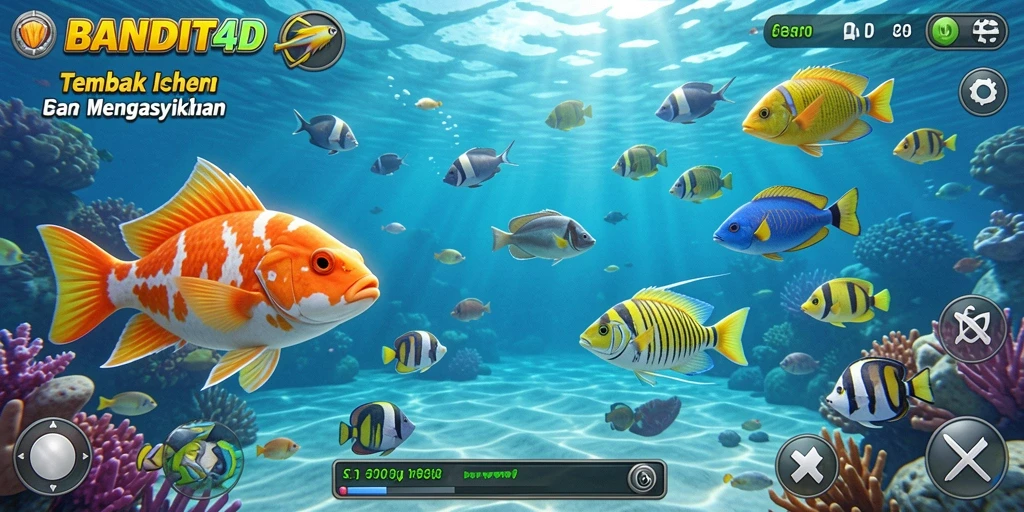 Gameplay seru Tembak Ikan di BANDIT4D yang penuh warna.