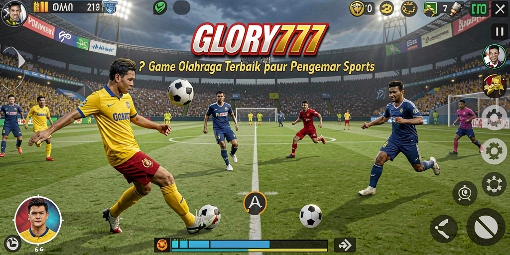 Tampilan gameplay GLORY777 dengan aksi olahraga yang mendebarkan.