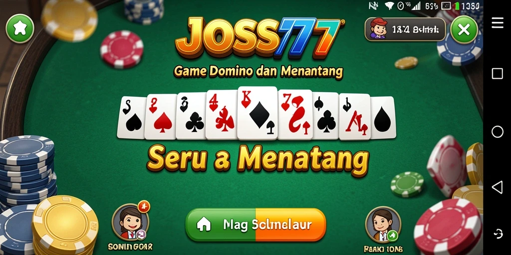 Tampilan gameplay seru saat bermain Domino di JOSS777.