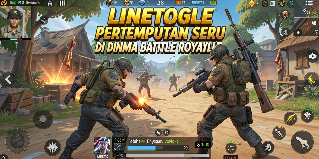 Gameplay seru LINETOGEL dalam pertempuran Battle Royale.