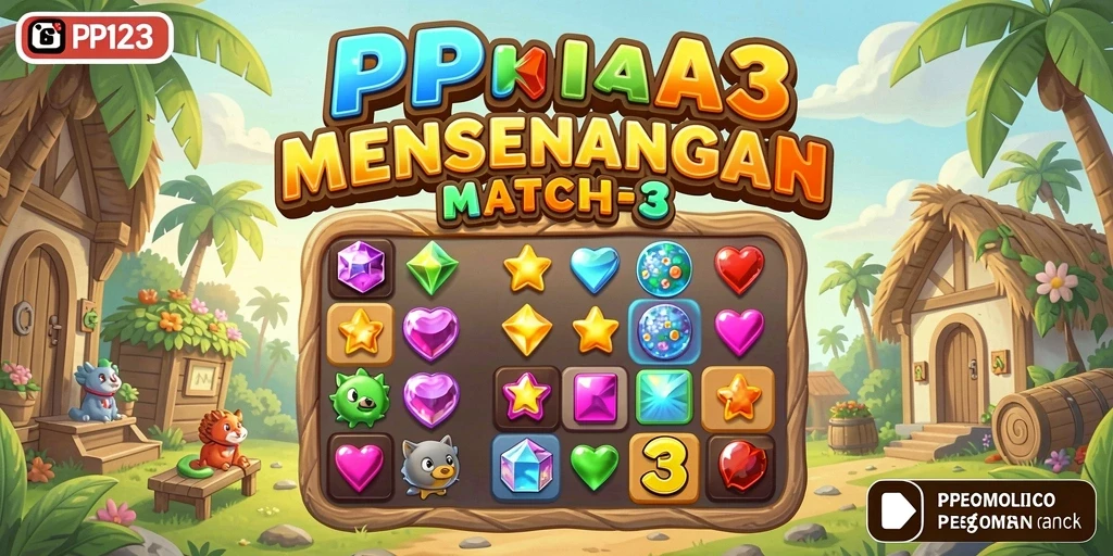 Tampilan gameplay seru dari PP123 dalam kategori Match-3.