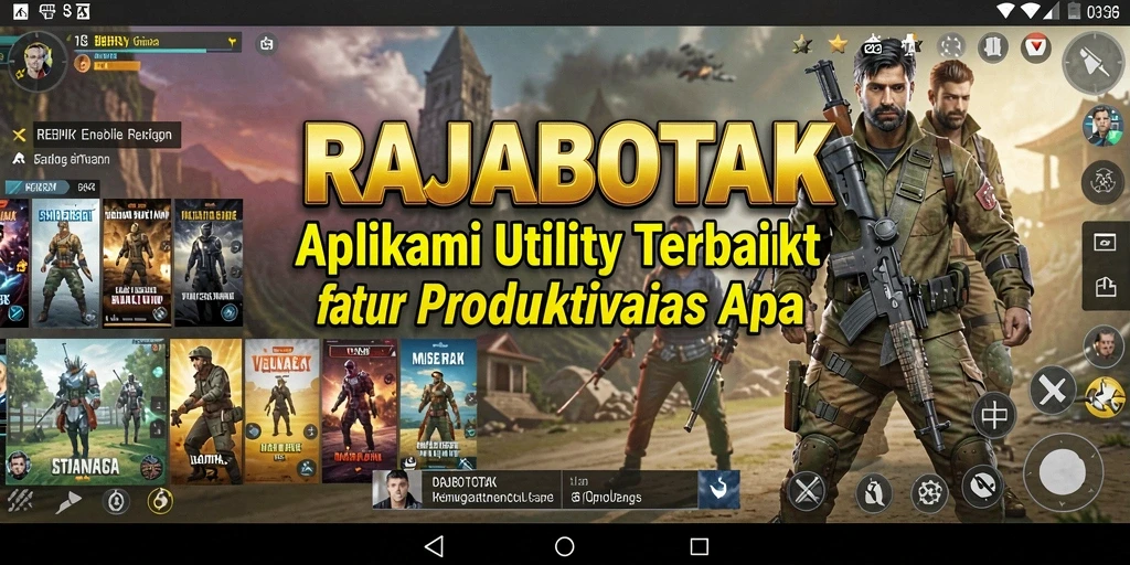 Tampilan antarmuka utama RAJABOTAK yang ramah pengguna.