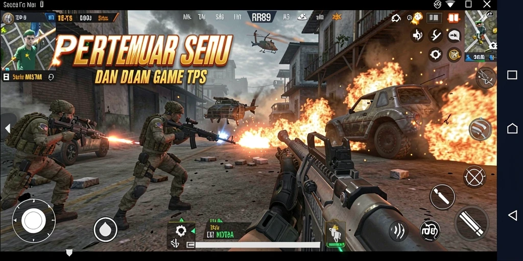 Screenshot gameplay RR89 menampilkan pertempuran aksi TPS yang mendebarkan.