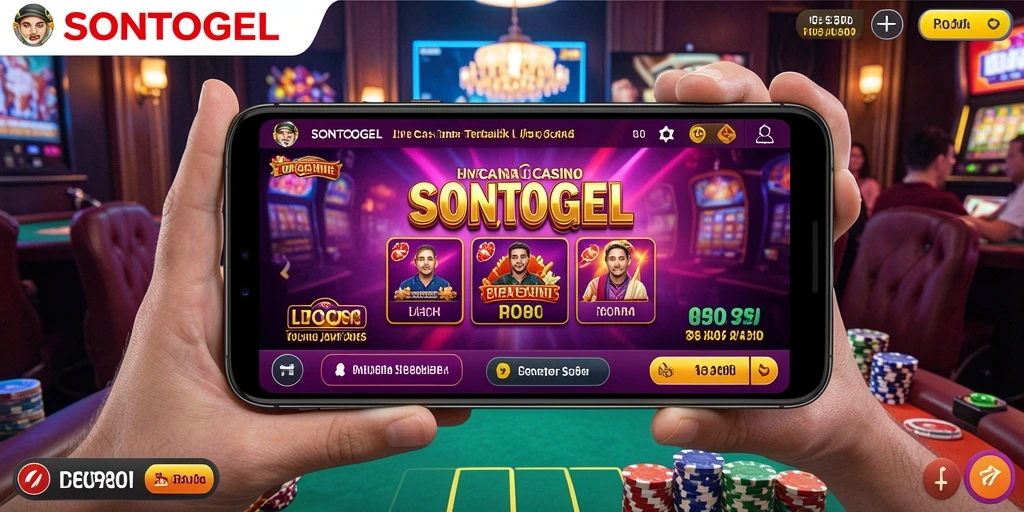 Screenshot gameplay <strong>SONTOGEL</strong> menunjukkan suasana Live Casino yang mendebarkan.