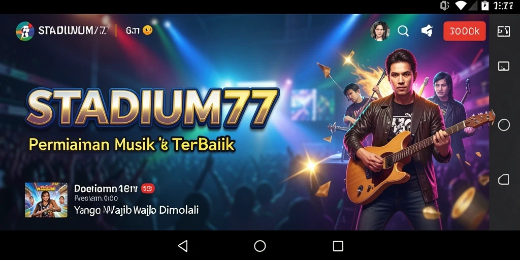 Tangkapan layar gameplay STADIUM77 menampilkan keseruan bernyanyi.
