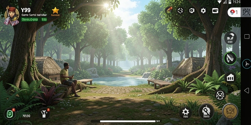 Tampilan gameplay Y89 yang cerah dan menarik.